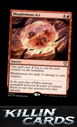 Blasphemous Act 238 Magic R Commander: Secrets of Strixhaven Card NM - Image 1