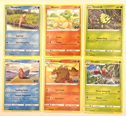 Pokemon GO Slowpoke Numel Spinarak + More 6 Card Lot Non Holo - Image 1