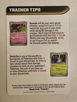 Mega Chandelure ex Trainer Tips Card from ME05: Pitch Black Build and Battle - Image 2