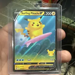 Surfing Pikachu V Foil #8 Pokemon Card 2021 - Image 1