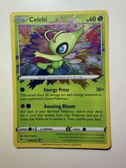 Celebi 009/185 Pokemon TCG 2020 Amazing Rare Holo Card Vivid Voltage - Image 1