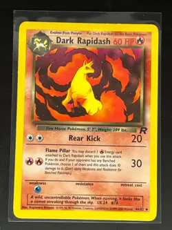Dark Rapidash 44/82 Team Rocket Uncommon Pokemon Card LP - Image 1