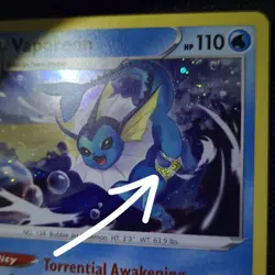 FART DOUBLE SWIRL BLEED 🌀💫 Vaporeon 030/185 Voltage Cosmos Holo Pokemon Card - Image 1