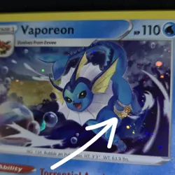 FART DOUBLE SWIRL BLEED 🌀💫 Vaporeon 030/185 Voltage Cosmos Holo Pokemon Card - Image 2