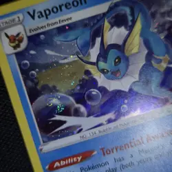 FART DOUBLE SWIRL BLEED 🌀💫 Vaporeon 030/185 Voltage Cosmos Holo Pokemon Card - Image 3
