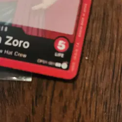 One Piece Roronoa Zoro OP01-001 Leader Card Romance Dawn English - Image 5