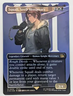 (Foil) Squall, SeeD Mercenary (Borderless) (0402) FINAL FANTASY NM - Image 1