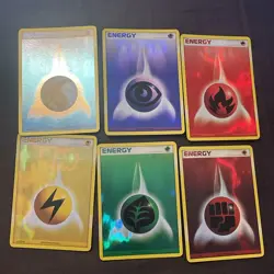 2006 Pokemon League Organized Play Promos Holo Energy Card Set of 6 - Image 1