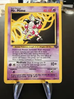 Mr. Mime 22/64 Jungle Near Mint Vintage Pokemon Card 1999 Non/Holo Rare NM - Image 1