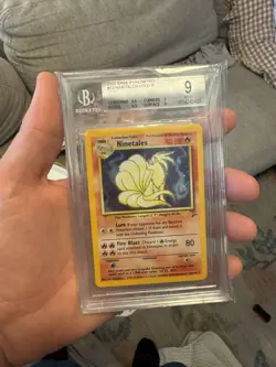 Ninetales Base Set 2 Unlimited Beckett Mint 9 Pokemon Card - Image 1