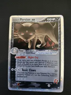Pokemon Rocket's Persian ex 116/115 Secret Rare Holo EX LP - Image 1