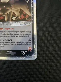 Pokemon Rocket's Persian ex 116/115 Secret Rare Holo EX LP - Image 5