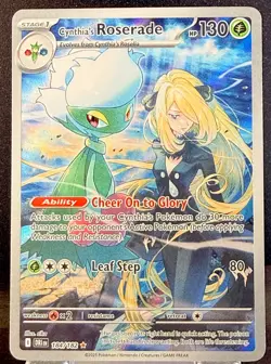 Pokemon TCG Cynthia's Roserade 184/182 SV10 Destined Rivals Illus Rare Holo EN - Image 1