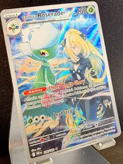 Pokemon TCG Cynthia's Roserade 184/182 SV10 Destined Rivals Illus Rare Holo EN - Image 2