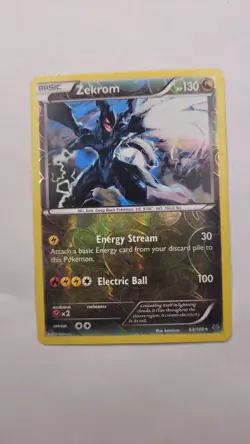Zekrom Reverse Holo 64/108 Roaring Skies Pokemon Card - Image 1