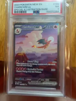 Pokemon Charizard ex 199/165 Sv: Scarlet & Violet 151 SIR Holo PSA 7 EN - Image 1