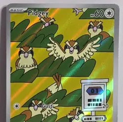 Pidgey 207/197 IR SV03 Obsidian Flames Illustration Rare Holo Pokemon TCG NM-LP - Image 2