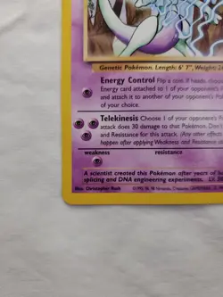 Mewtwo Black Star Promo #12 Vintage Pokemon 2000 LP - Image 3