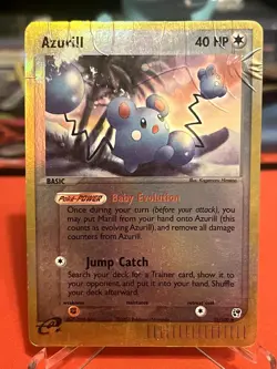 Azurill 31/100 Uncommon Sandstorm Pokemon Reverse Holo Damaged - Image 1