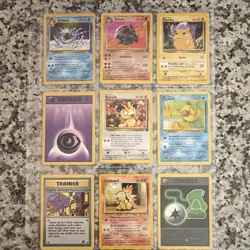 Nintendo Pokemon TCG Team Rocket/Neo Discovery Lot (36) Pikachu Meowth - Image 1