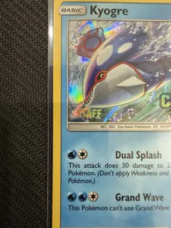 Kyogre SM129 STAFF promo Stamp Sun & Moon Celestial Storm NM Condition - Image 2