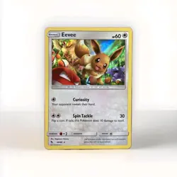 Pokemon TCG Card Eevee Sun&Moon Hidden Fates Holo Rare 48/68 - Image 1