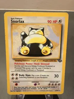 Snorlax 27/64 Jungle Set Non-Holo Rare Pokemon Card Vintage WOTC MP - Image 1