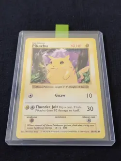 Pokemon Card Pikachu 58/102 Shadowless Yellow Cheeks Promo CD Japanese 1999 EX - Image 1