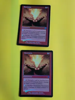 Pyromania x2 Enchantment Torment. Old border FOIL. MTG Card. - Image 1