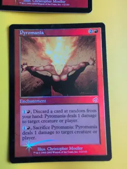 Pyromania x2 Enchantment Torment. Old border FOIL. MTG Card. - Image 3