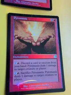 Pyromania x2 Enchantment Torment. Old border FOIL. MTG Card. - Image 4