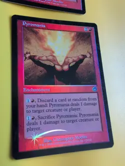 Pyromania x2 Enchantment Torment. Old border FOIL. MTG Card. - Image 5