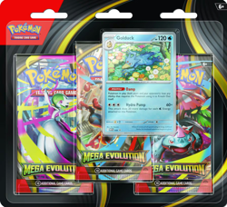Pokemon Mega Evolution 3-Pack Blister 3 Packs per Blister, 10 Cards per Pack, +1 - Image 1