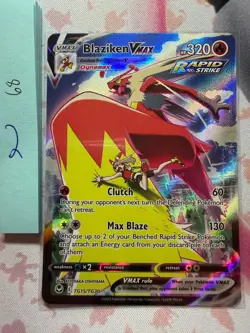 Pokemon TCG Blaziken VMAX TG15/TG30 Trainer Gallery Illustration Rare Holo NM - Image 1