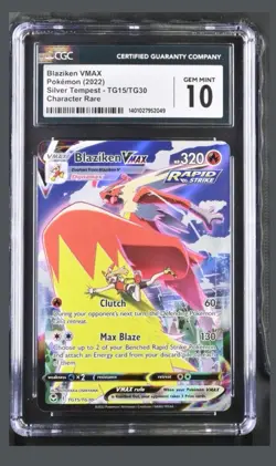 CGC 10 Blaziken VMAX TG15/TG30 Silver Tempest Trainer Gallery Pokemon 2022 - Image 1