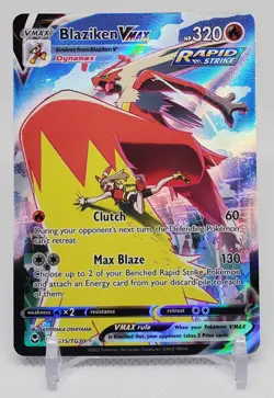 Blaziken VMAX TG15/TG30 Trainer Gallery Silver Tempest Holo Rare Pokemon TCG - Image 2