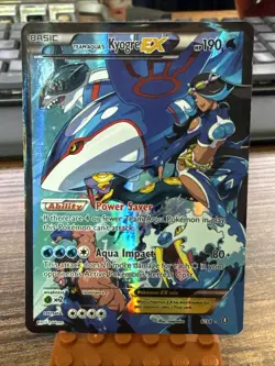 Pokemon TCG Team Aqua's Kyogre EX #6/34 Double Crisis Ultra Rare MP Holo J1 - Image 1