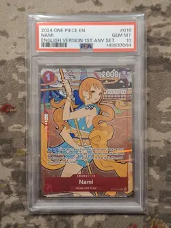 PSA 10 One Piece - Nami 1st Anniversary Set (OP01-016) - English - Image 1