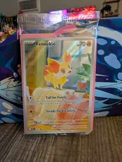 Pokemon Fennekin MEP 080 - Black Star Promo Sealed ME04: Chaos Rising ETB Promo - Image 1