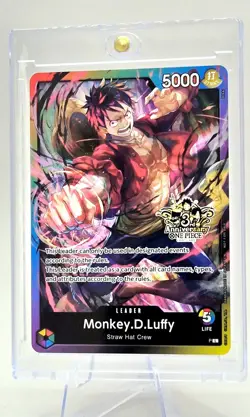 **Monkey.D.Luffy (Release Event Leader) - One Piece TCG - English NM Promo** - Image 3