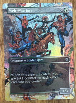 MTG Marvel Spider-Man, Web-Warriors - Borderless Foil - Image 1
