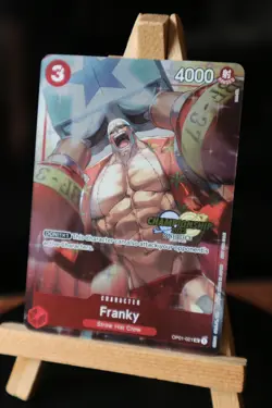 ONE PIECE ENGLISH CARD CHAMPIONSHIP HOLO GAME CARTE FRANKY OP01-021 EN JCC MINT - Image 2