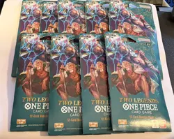 One Piece Two Legends Op-08 English Sleeved Booster Lot of 9! New! Sealed! - Image 1