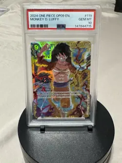 2024 ONE PIECE OP09-EMPERORS IN THE NEW WORLD #119 MONKEY D. LUFFY PSA 10 - Image 1