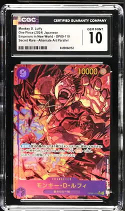 Monkey D. Luffy #OP09-119 Japanese One Piece Emperors In The New World CGC 10 - Image 1