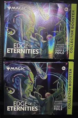 (2) MTG EDGE OF ETERNITIES COLLECTOR’S BOOSTER FACTORY SEALED OMEGA BOX - Image 1