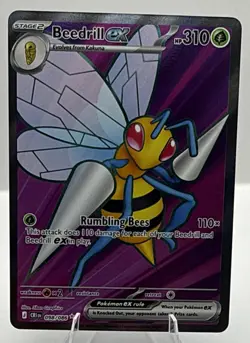 Pokemon TCG Beedrill EX Full Art Secret Rare Holo Evolutions 098/086 Eng 2016 - Image 1
