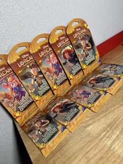 LOT OF 10 Disney Lorcana Wilds Unknown Sleeved Booster Pack SEALED NEW - Image 4