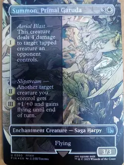 Summon: Primal Garuda (Borderless) Final Fantasy Foil MINT PACK FRESH - Image 1