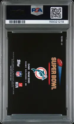 2025 Topps Chrome Dan Marino Tecmo Super Bowl #10 Dolphins Insert PSA 9 - Image 2